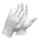Baumwoll Trikot Handschuh weiss, Gr.7/S